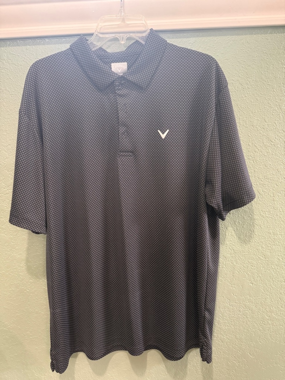 Callaway Men's Black Micro-Pattern Golf Polo